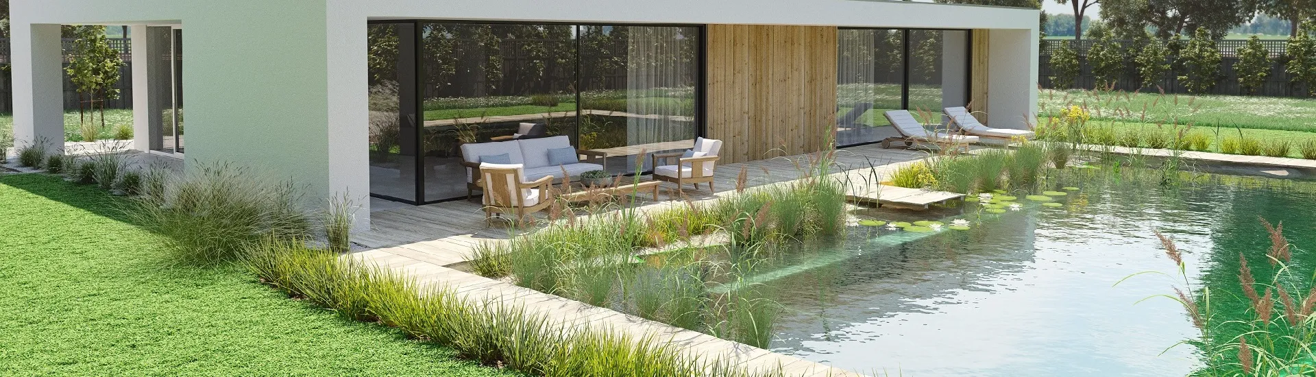 Design von Badeteichen – Rutsche 01